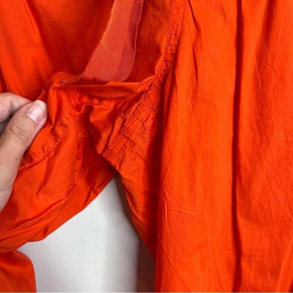 J Crew Womens Size Small Cotton Pyjama Pants Cropped Bright Orange Drawstring - Picture 6 of 9